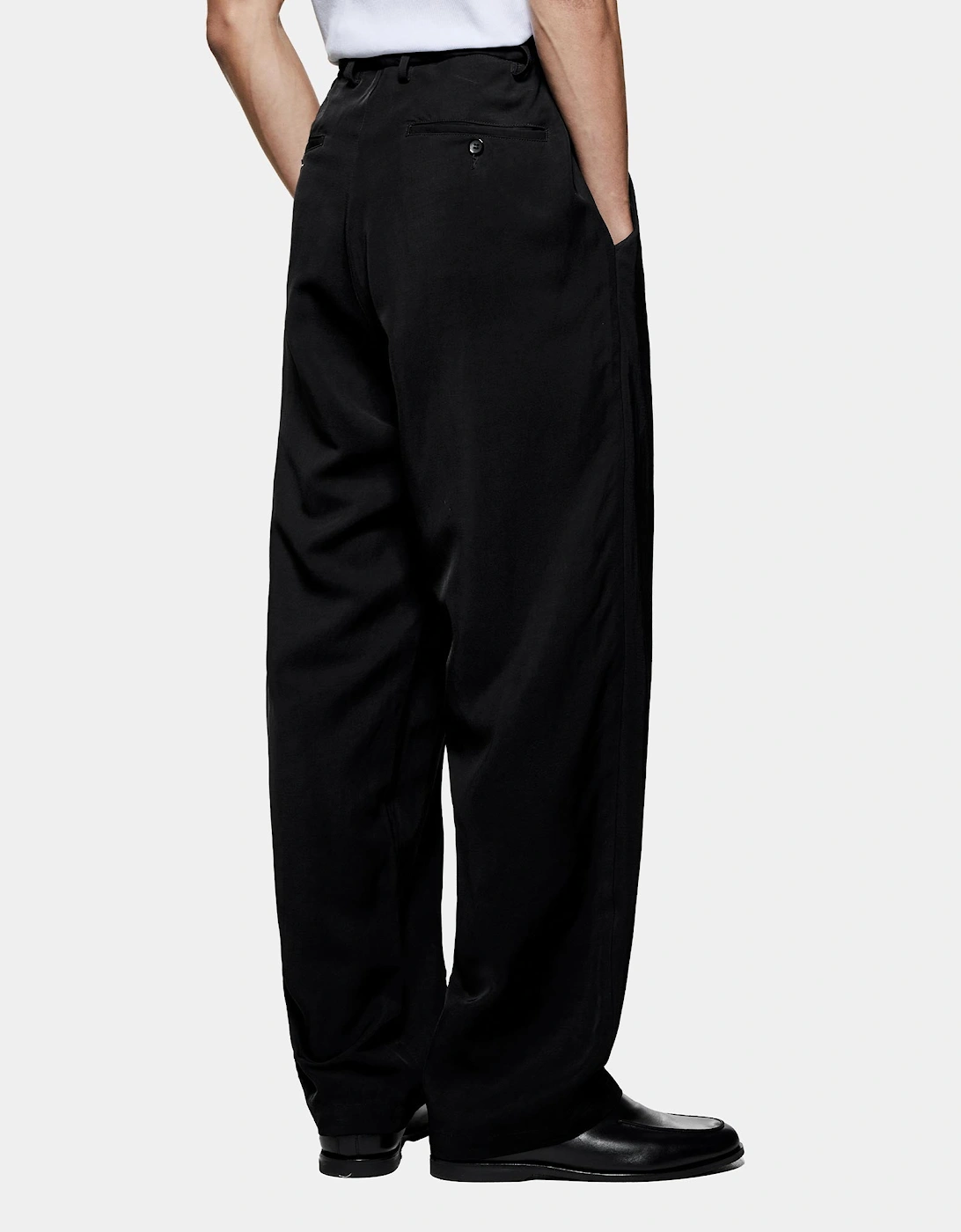 Viscose Linen Wide Fit Suit Pants