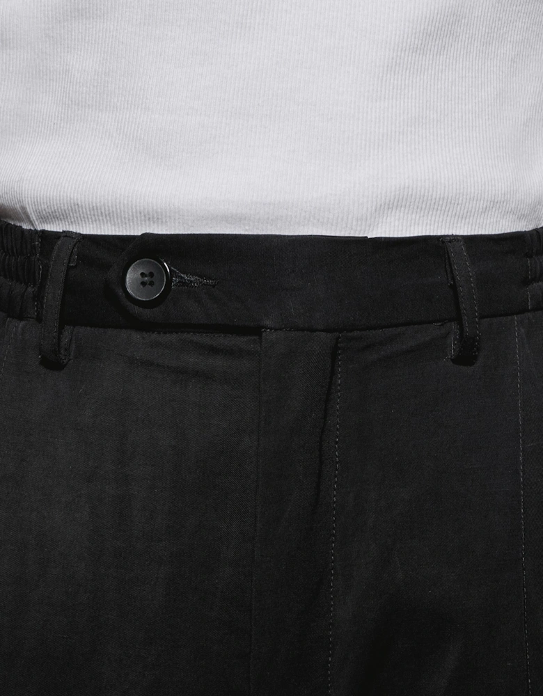Viscose Linen Wide Fit Suit Pants