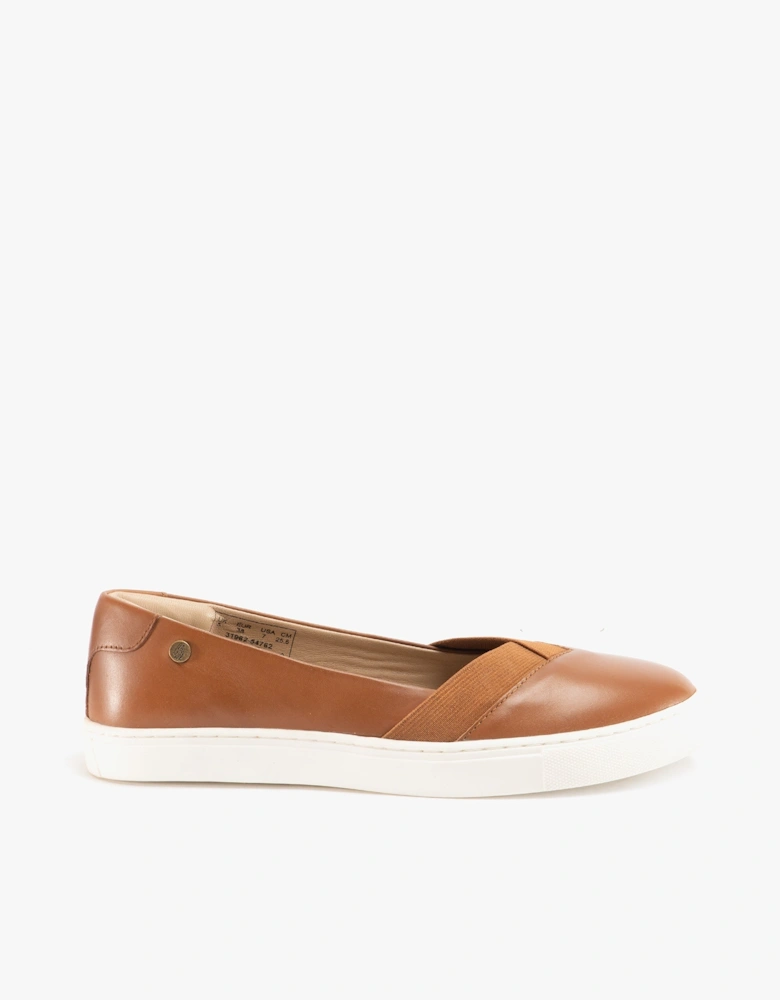 TIFFANY Womens Leather Slip On Pumps Tan