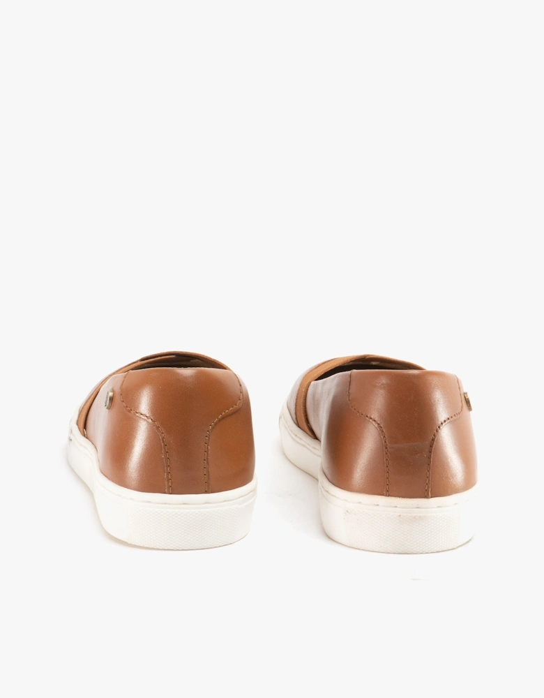 TIFFANY Womens Leather Slip On Pumps Tan