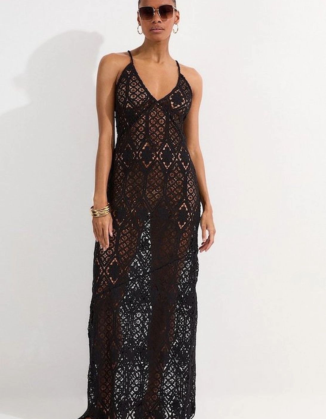 Beach Crochet Maxi Dress, 2 of 1