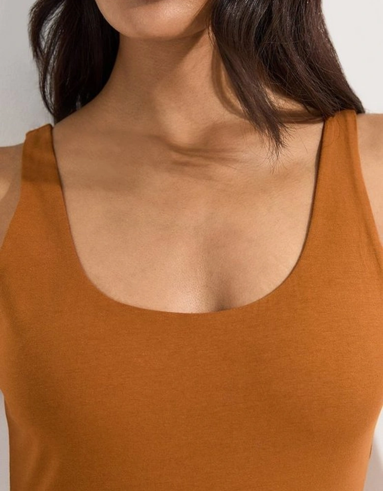 Stretch Cotton Sleeveless Scoop Neck Jersey Bodysuit