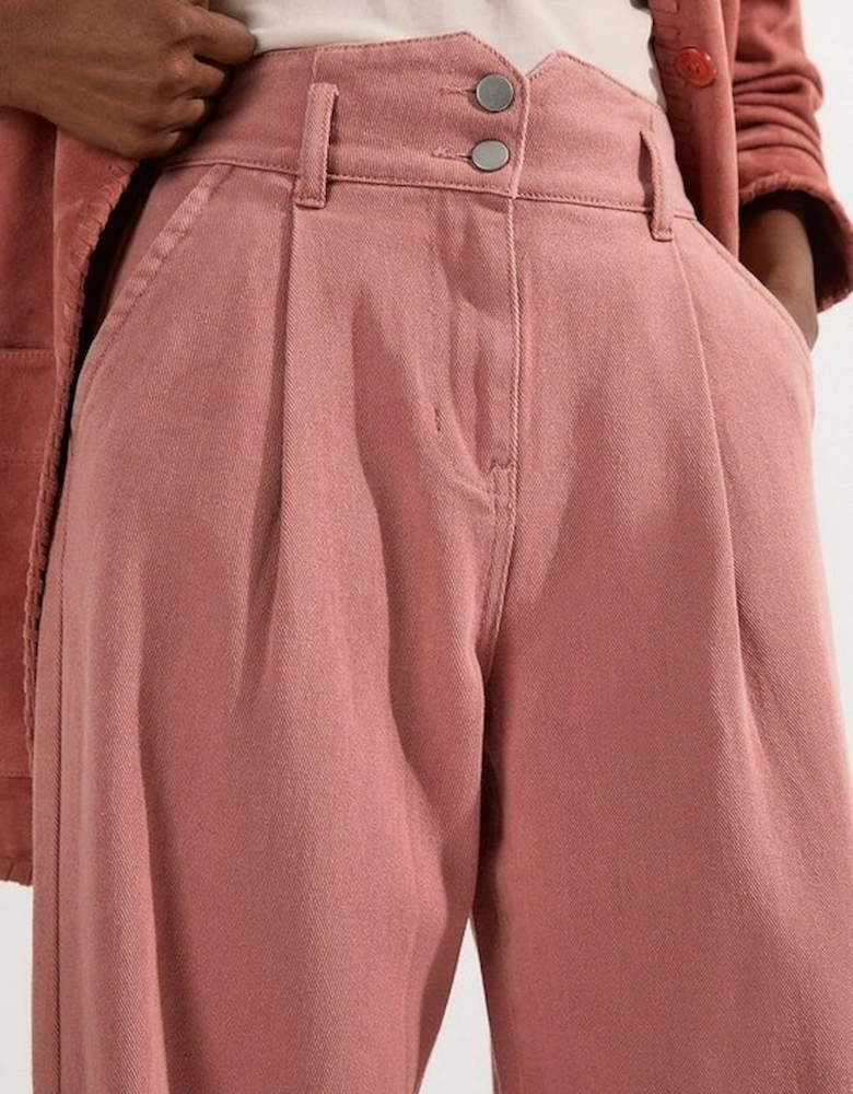 Denim Wide Leg Trousers