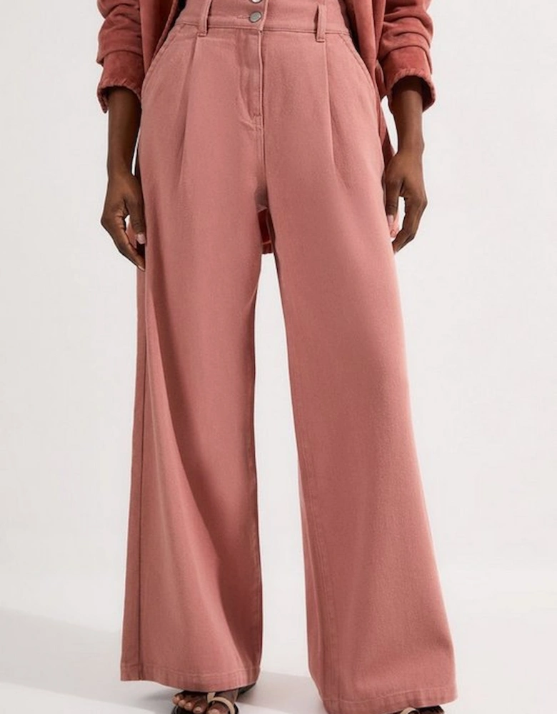 Denim Wide Leg Trousers