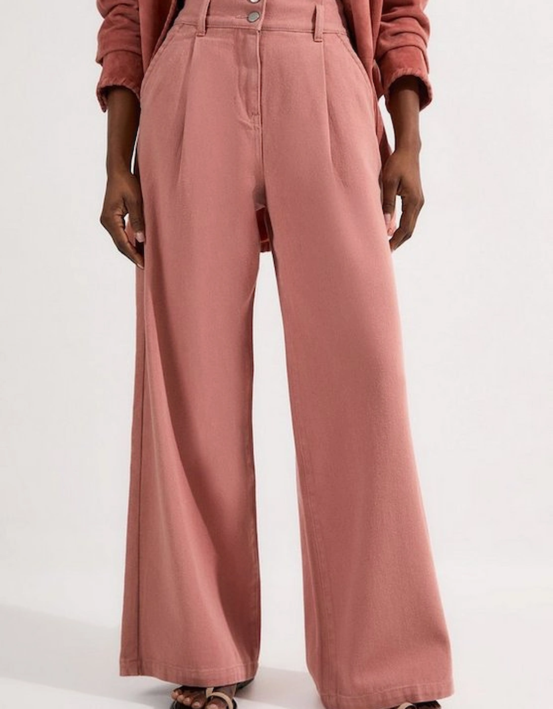Denim Wide Leg Trousers