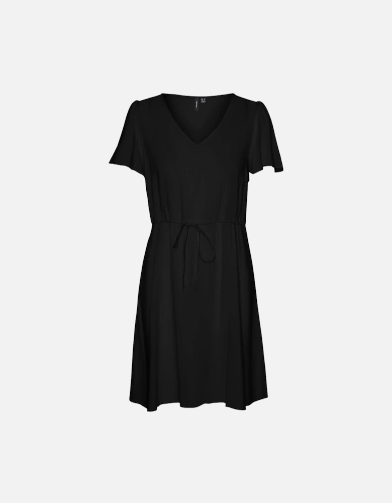 Easy Joy Short Sleeve Short Dress Black