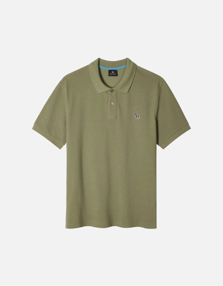 PS Reg Fit SS Polo Shirt Zebra - Washed Green