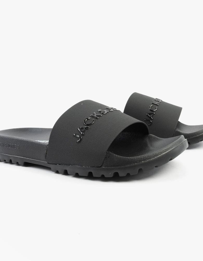 DENNIS Mens Sliders Anthracite
