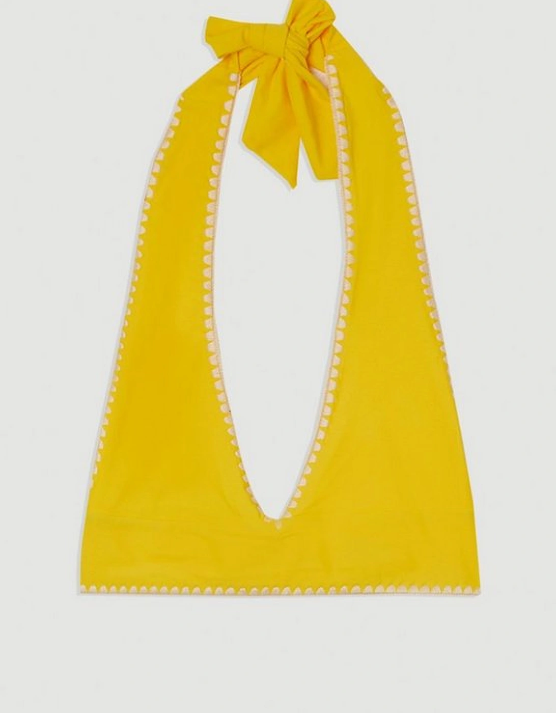 Stitch Detail Plunge Bikini Top