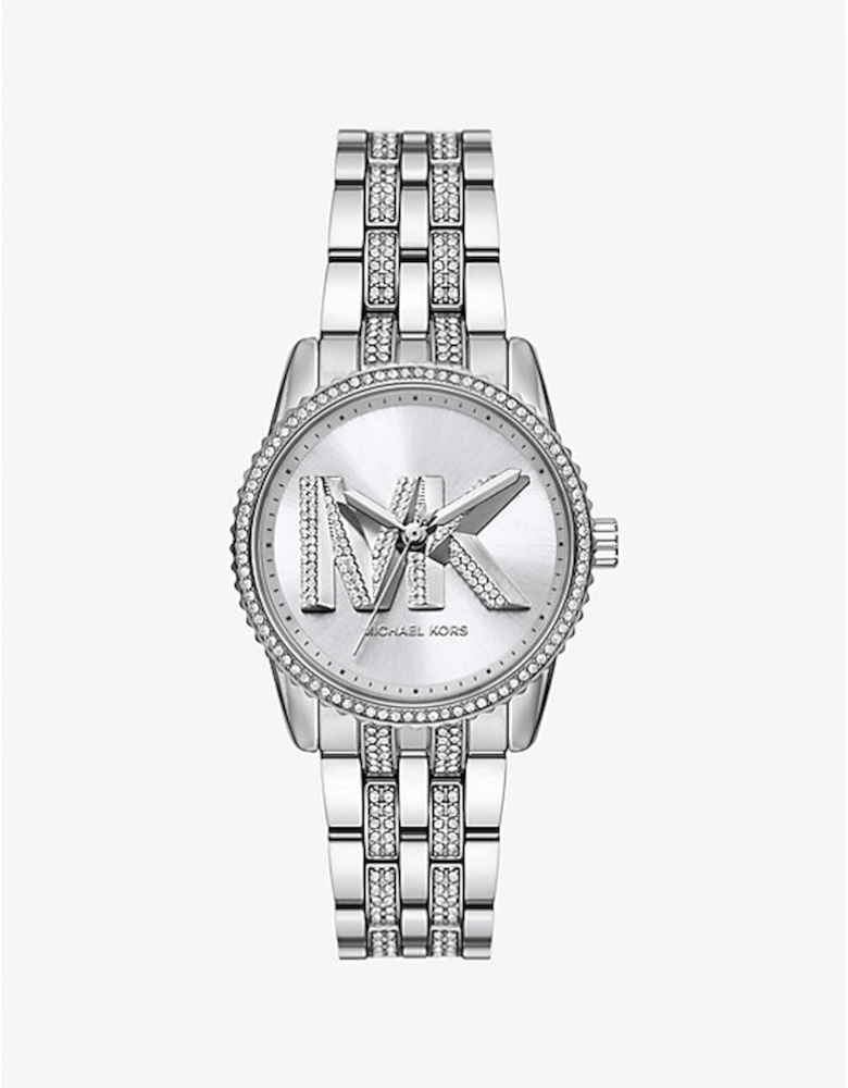 Mini Bryant Pavé Logo Silver-Tone Watch
