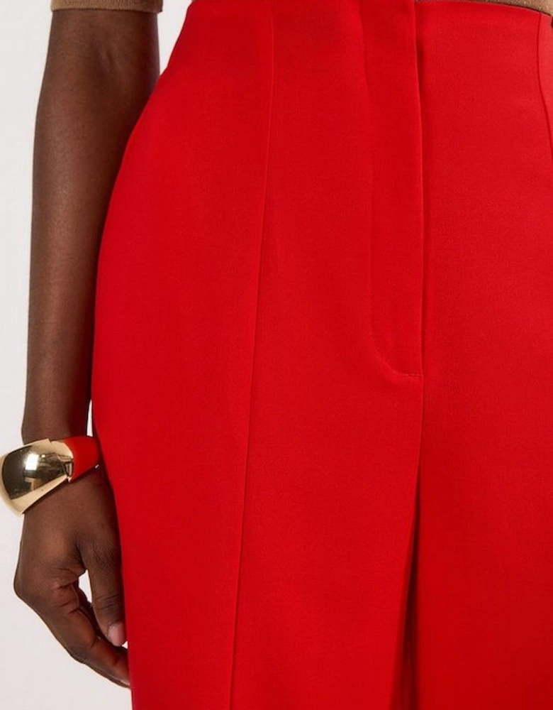 Tailored Drape High Waist Wide Leg Trousers