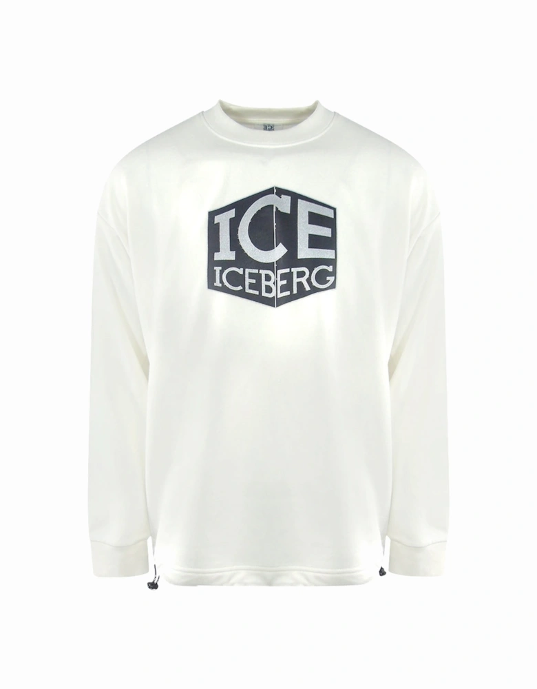 Cubed Logo White Sweatshirt