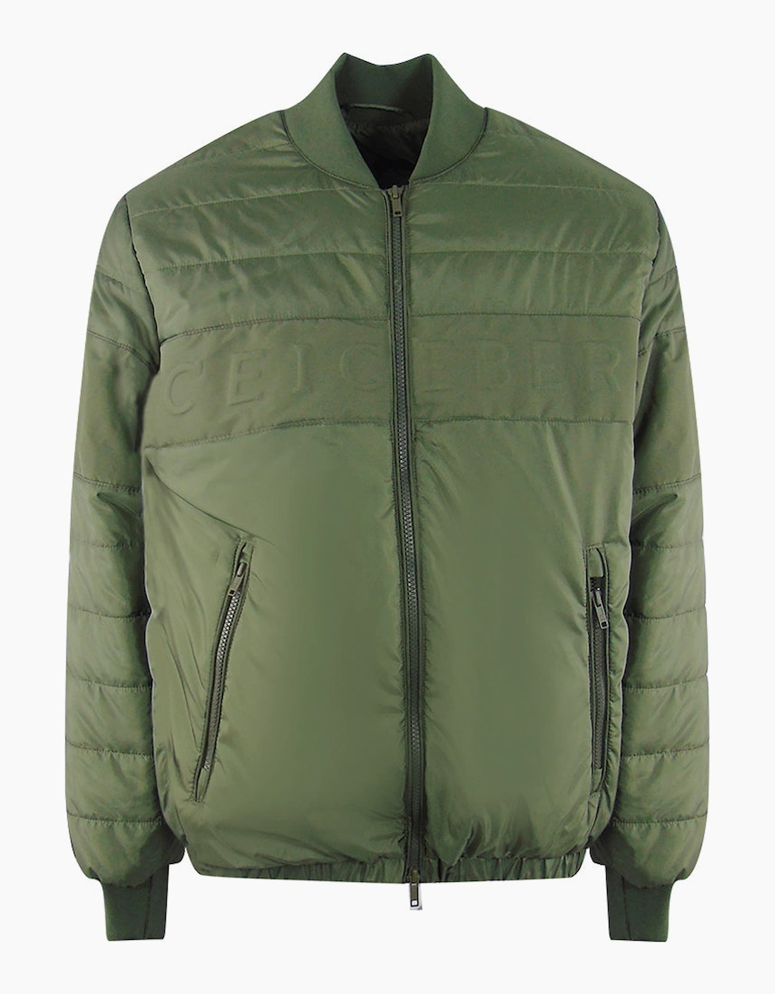 Women's Ice Iceberg Padded Green Bomber Jacket - Tan - Size: 18/16