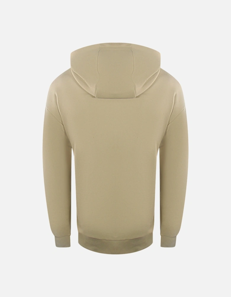 Bold Blocked Logo Beige Hoodie