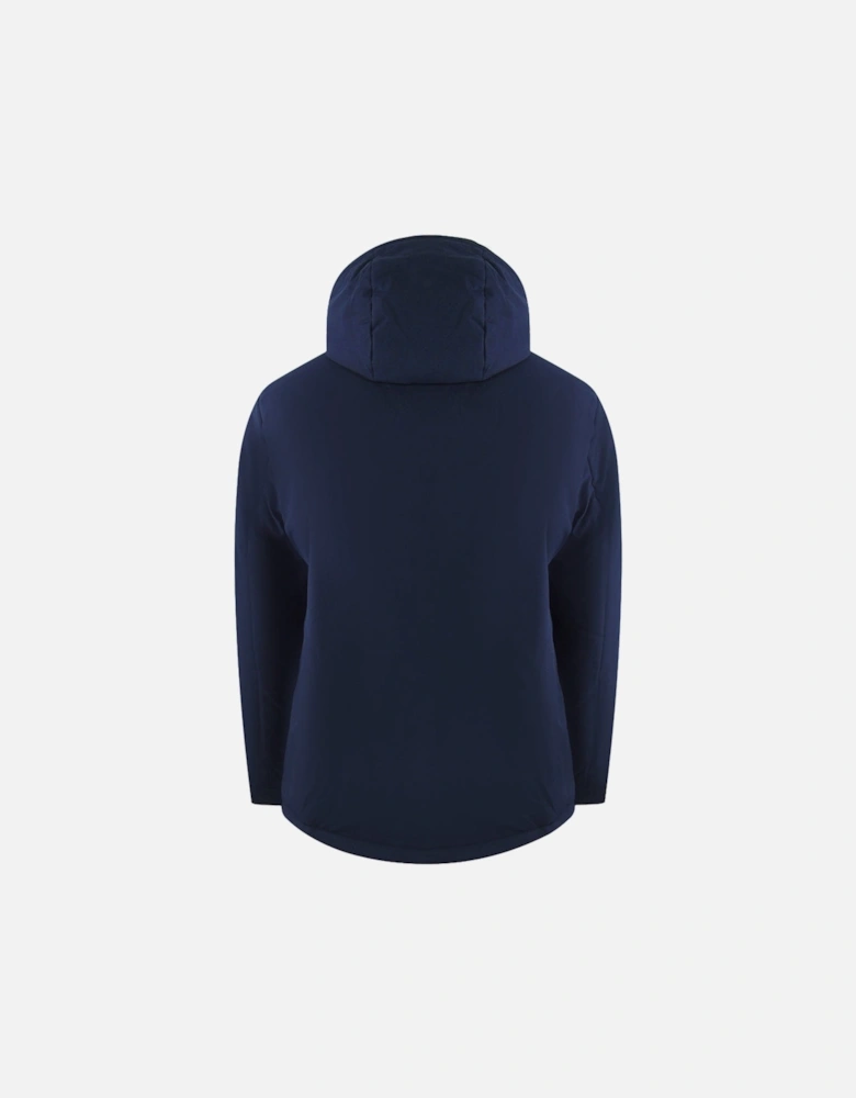 Plain Hooded Navy Blue Jacket
