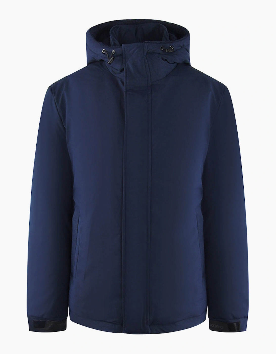 Men's Ice Iceberg Plain Hooded Navy Blue Jacket - Size: 42/Regular