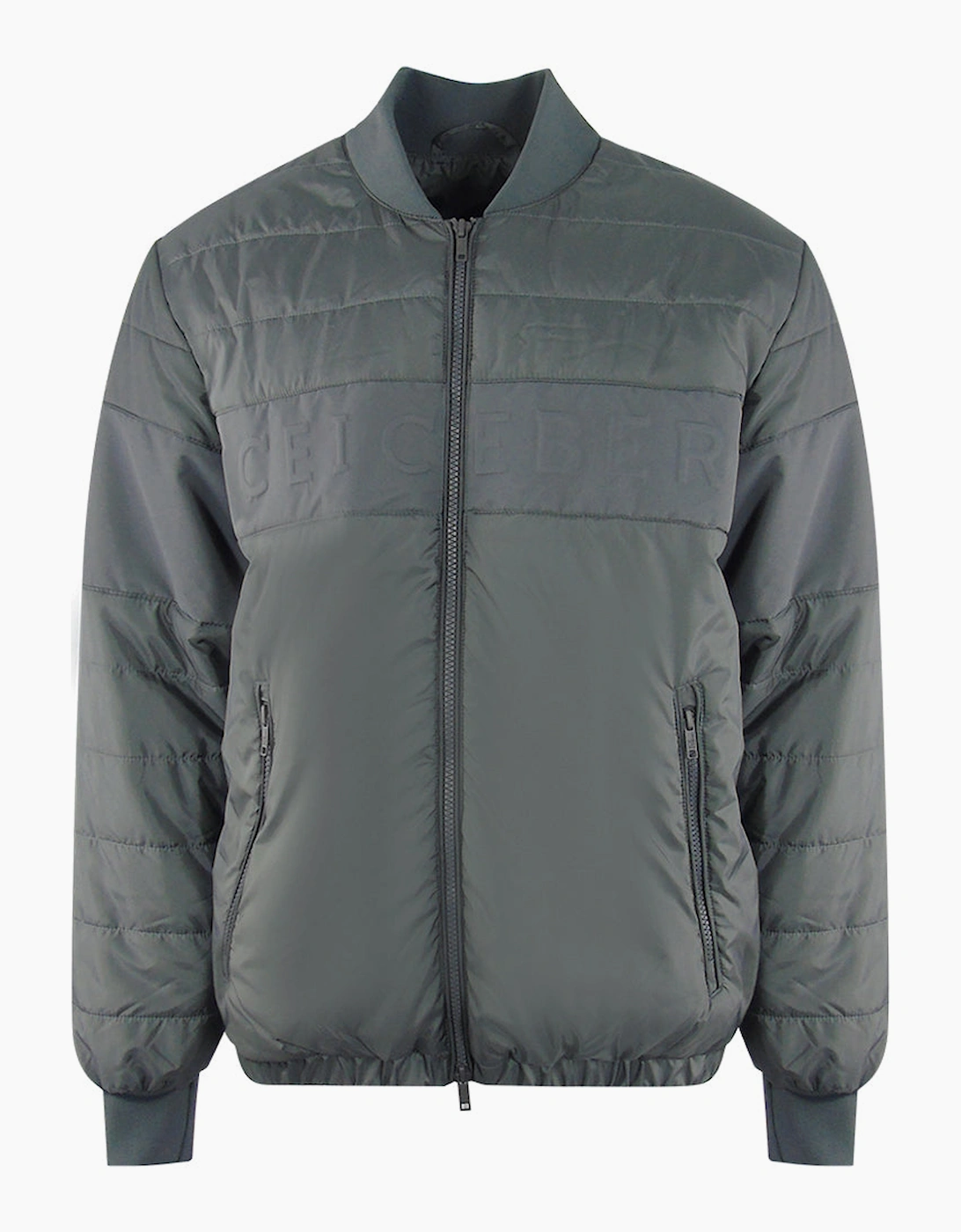 Men's Ice Iceberg Plain Padded Grey Bomber Jacket - Size: 40/Regular