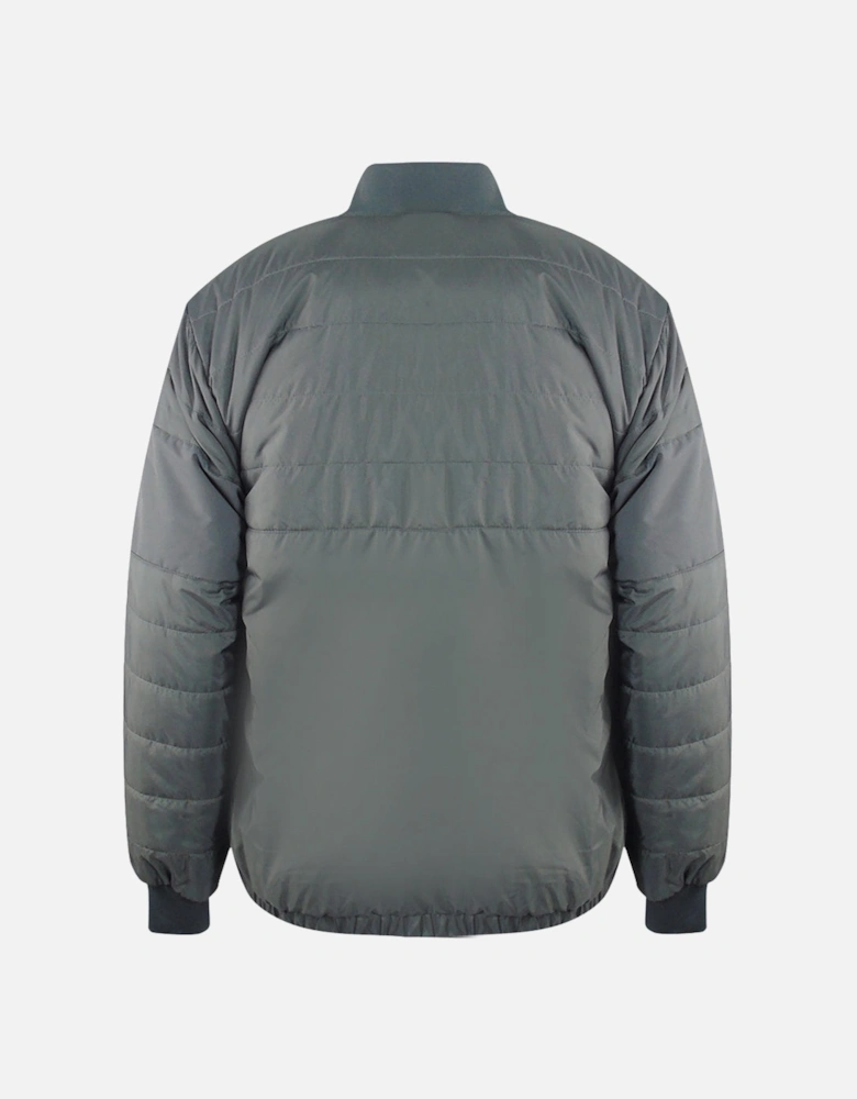 Plain Padded Grey Bomber Jacket