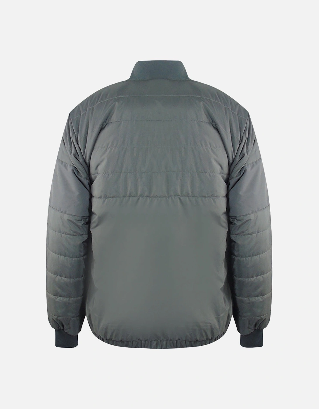 Plain Padded Grey Bomber Jacket