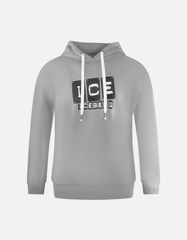Bold Blocked Logo Grey Hoodie