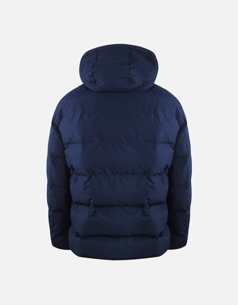 Plain Hooded Navy Blue Jacket