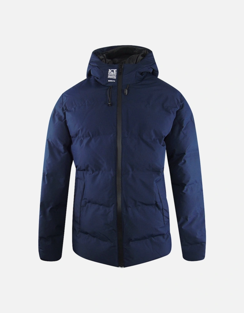Plain Hooded Navy Blue Jacket