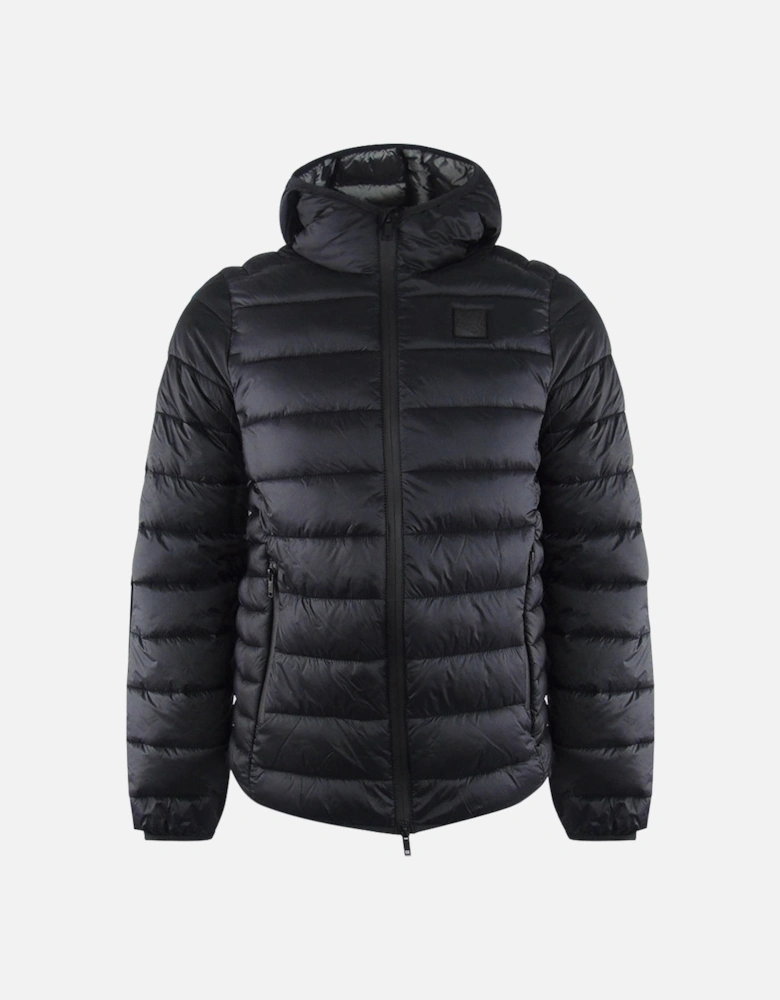 Hooded Padded Black Jacket