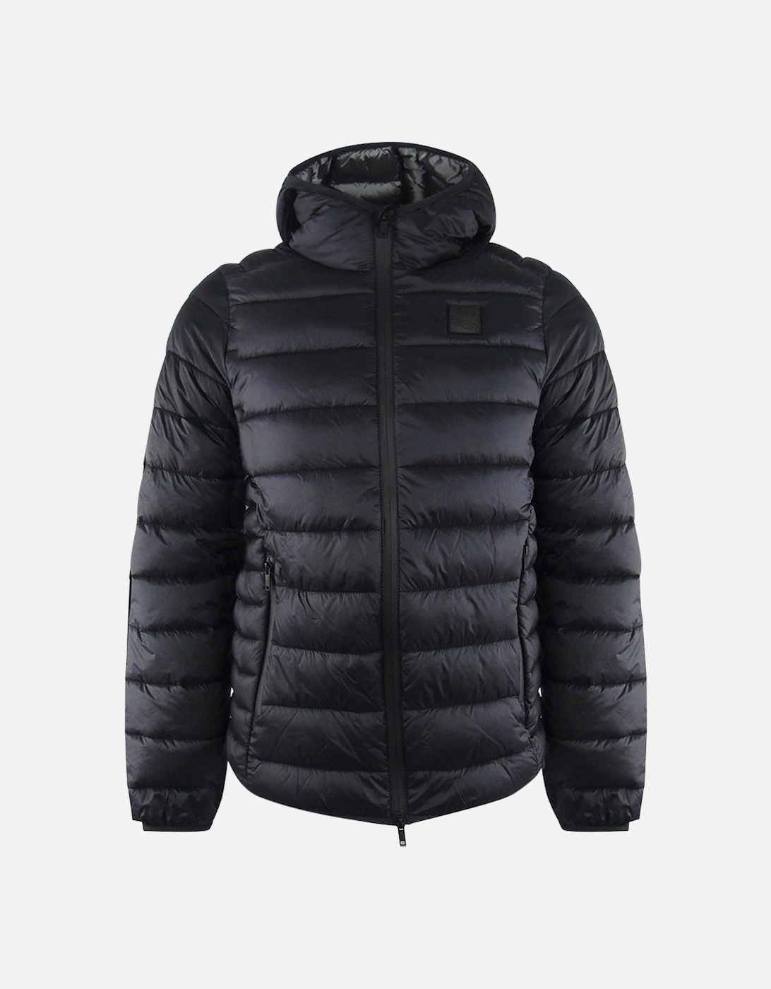 Hooded Padded Black Jacket, 3 of 2