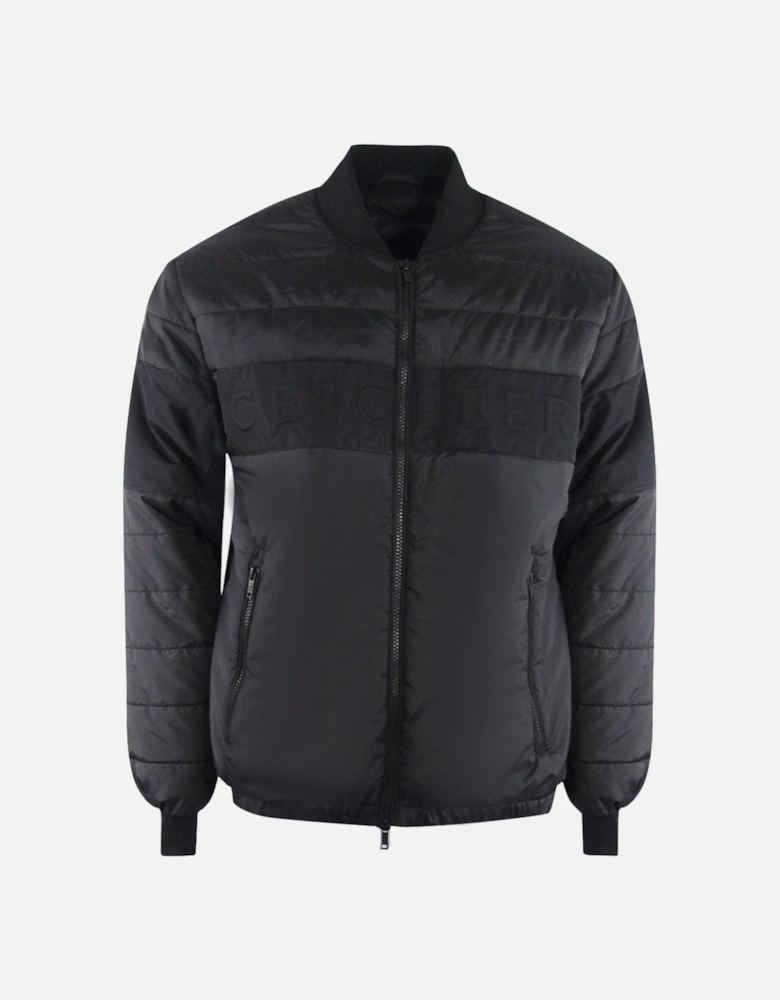 Padded Black Bomber Jacket