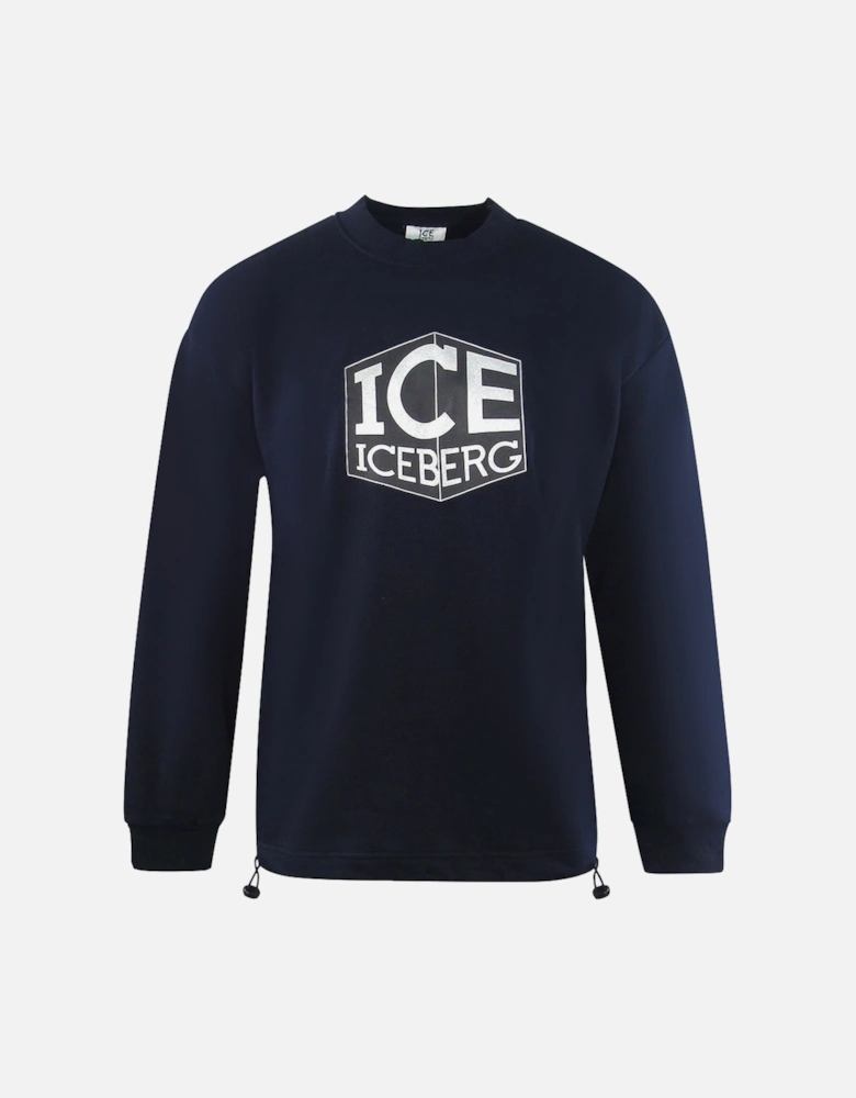 Cubed Logo Navy Blue Sweatshirt
