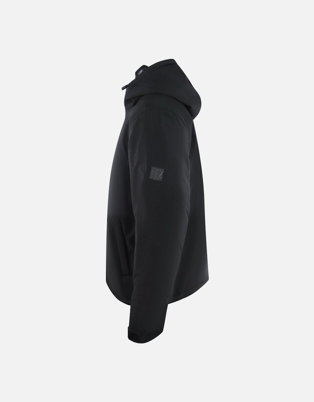 Plain Hooded Black Jacket