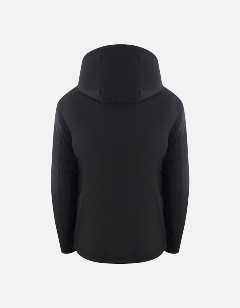 Plain Hooded Black Jacket