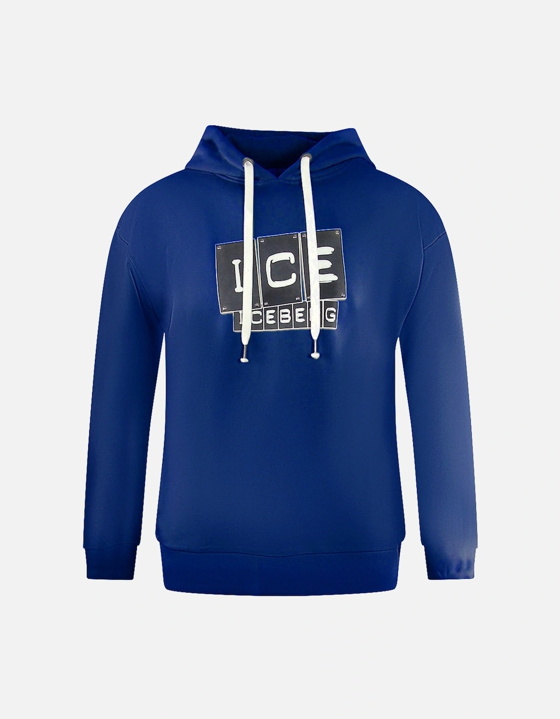 Bold Blocked Logo Blue Hoodie, 3 of 2