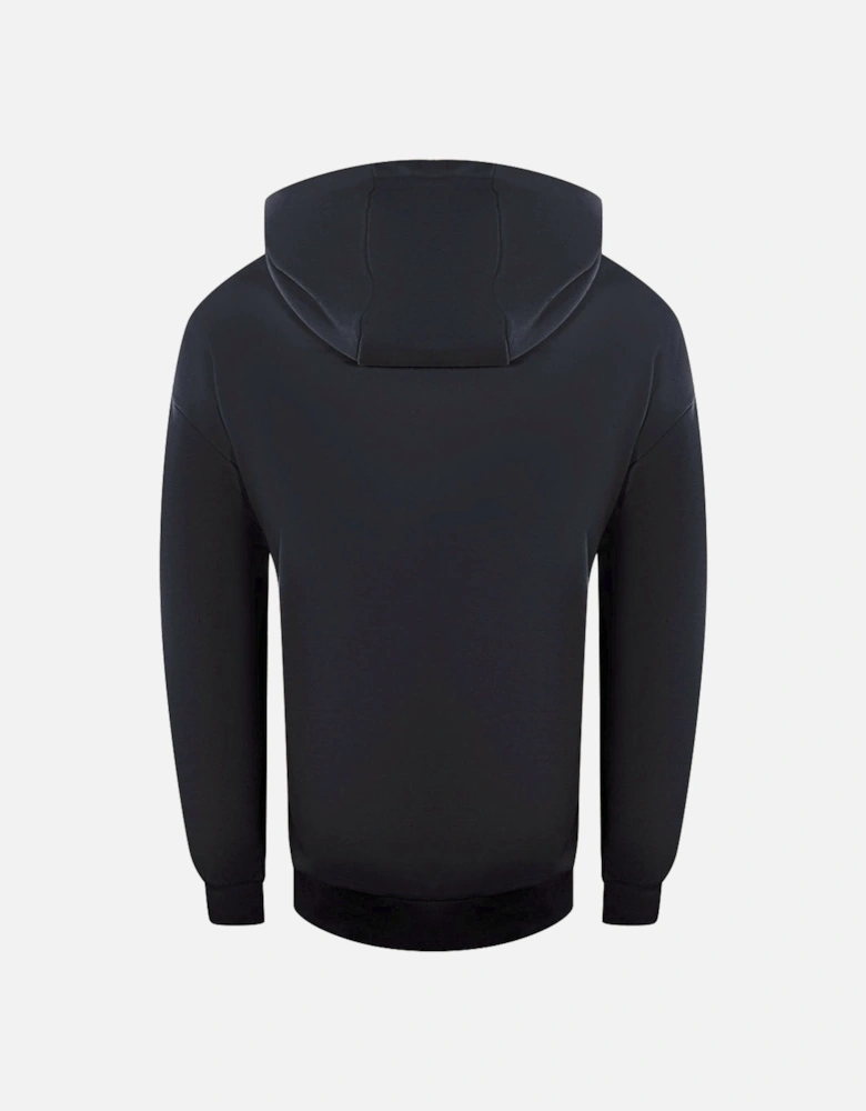 Small Block Logo Navy Blue Zip-Up Hoodie