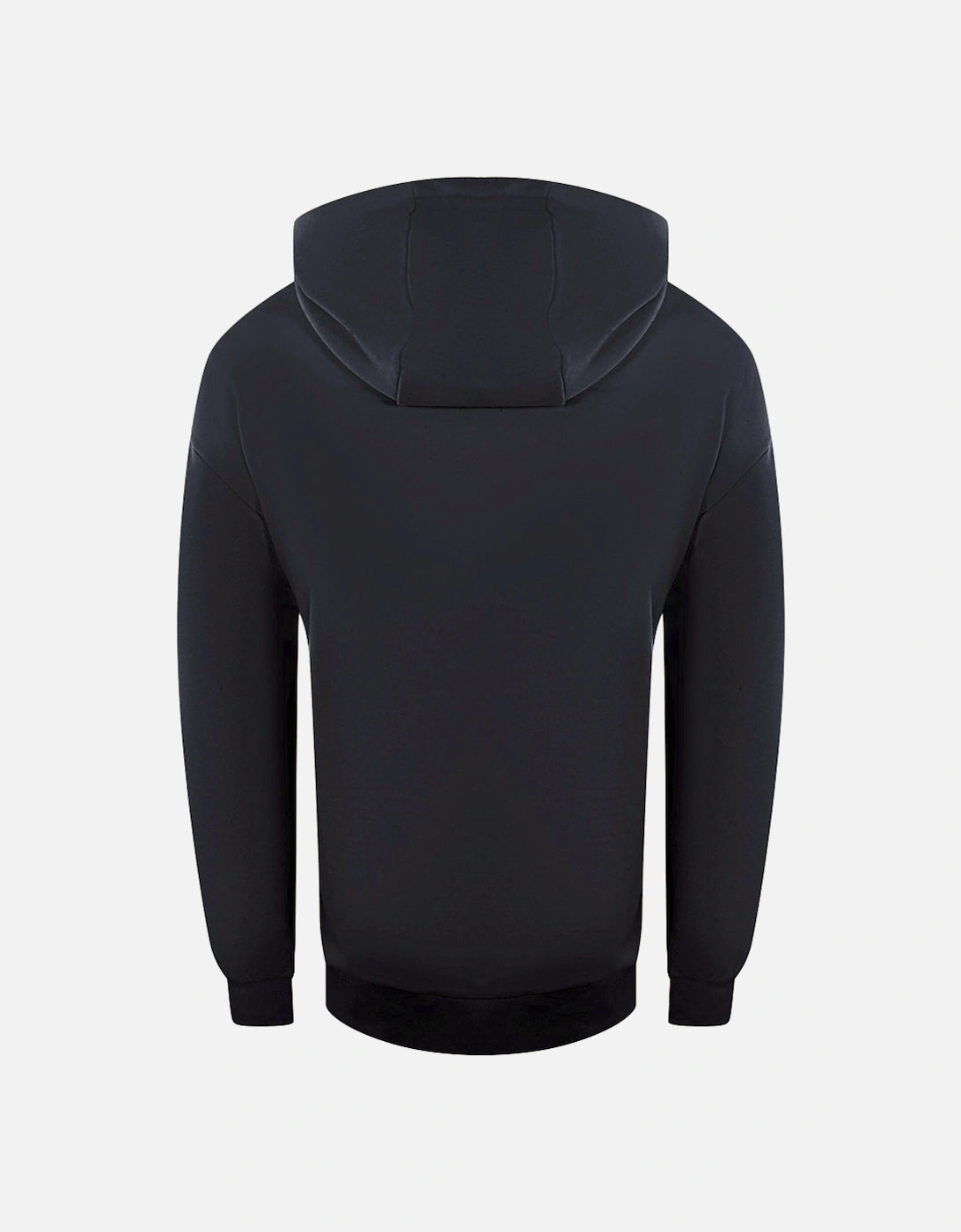 Small Block Logo Navy Blue Zip-Up Hoodie