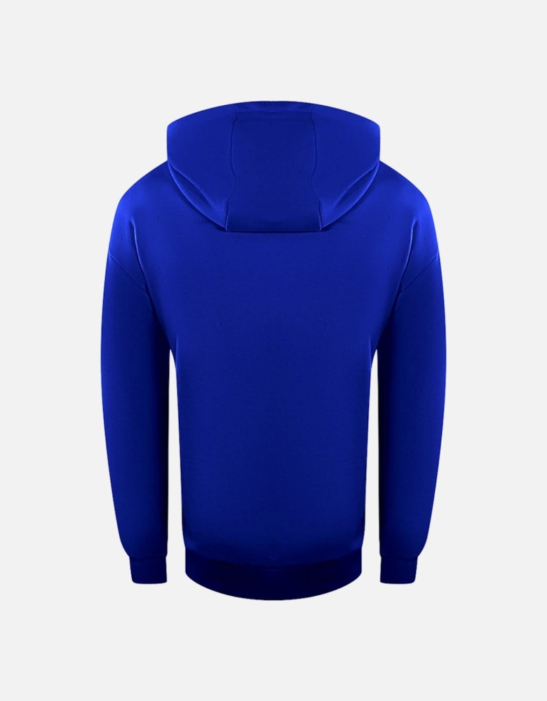 Bold Blocked Logo Blue Hoodie