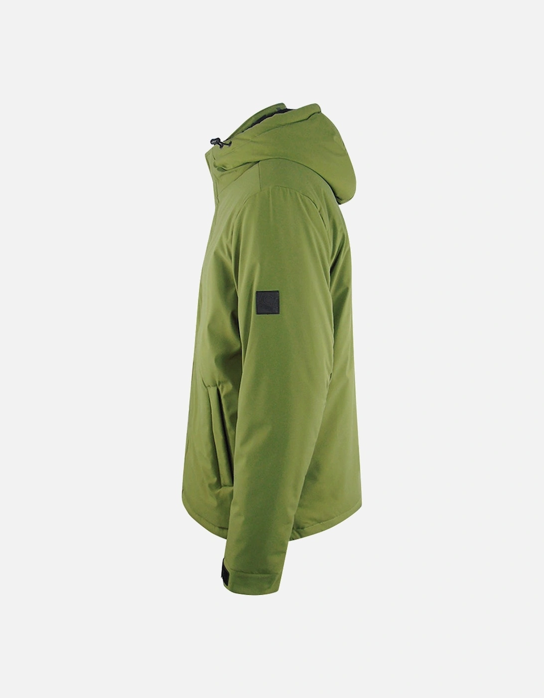 Plain Hooded Green Jacket