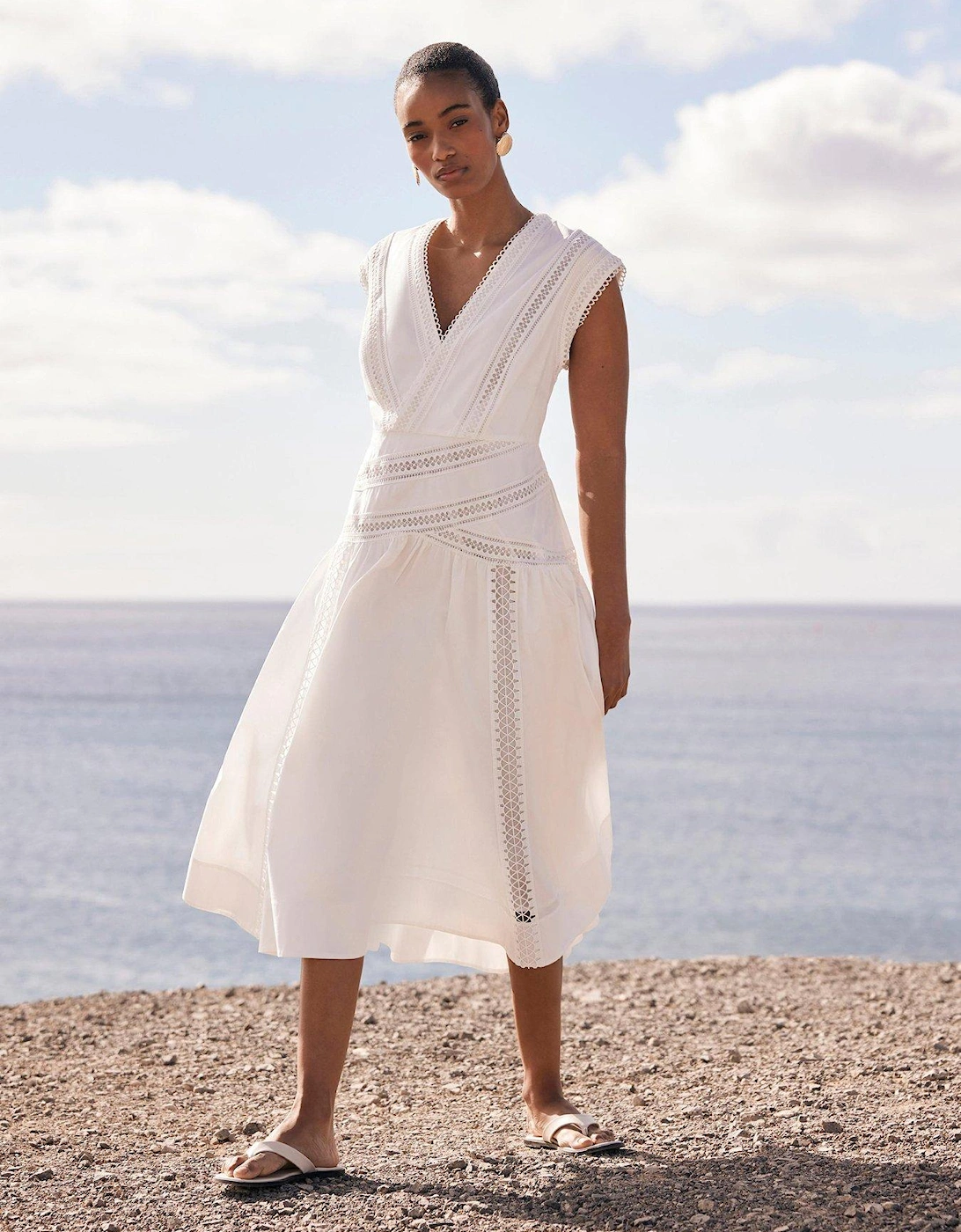 Trim Detail Extreme Midi Dress, 2 of 1