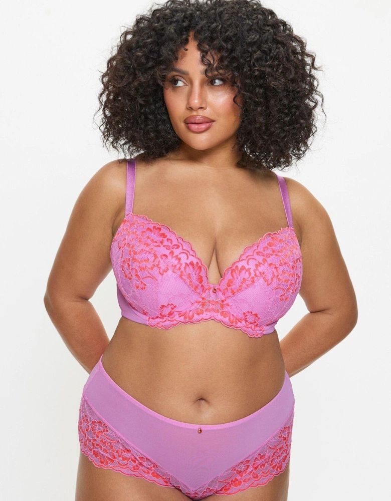 Sexy Lace Padded Plunge Bra