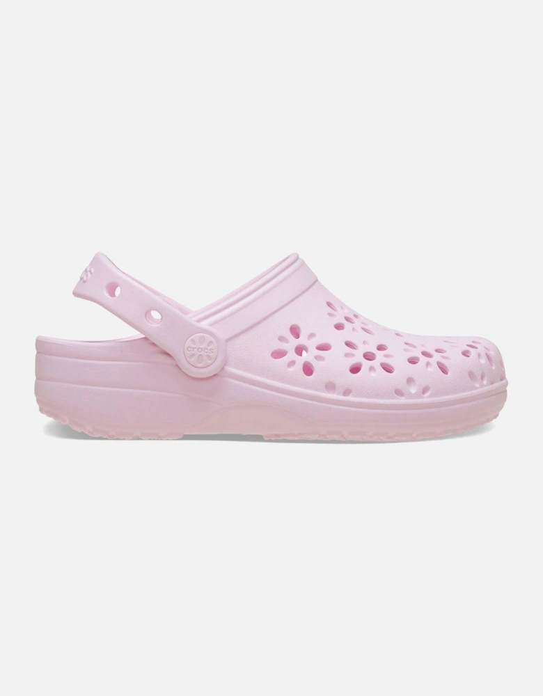 Classic Floral Cut Out Clog T - Pink