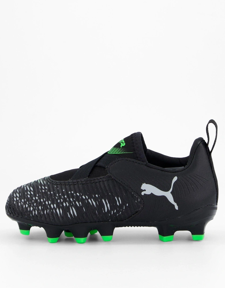 Junior Future 8 Match Laceless Firm Ground Football Boots - Black
