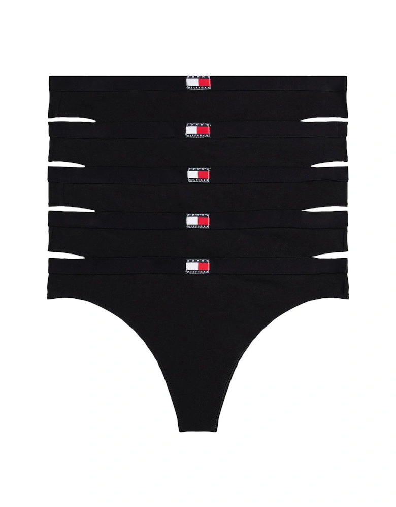 5 Pack Heritage Flag Thong - Black