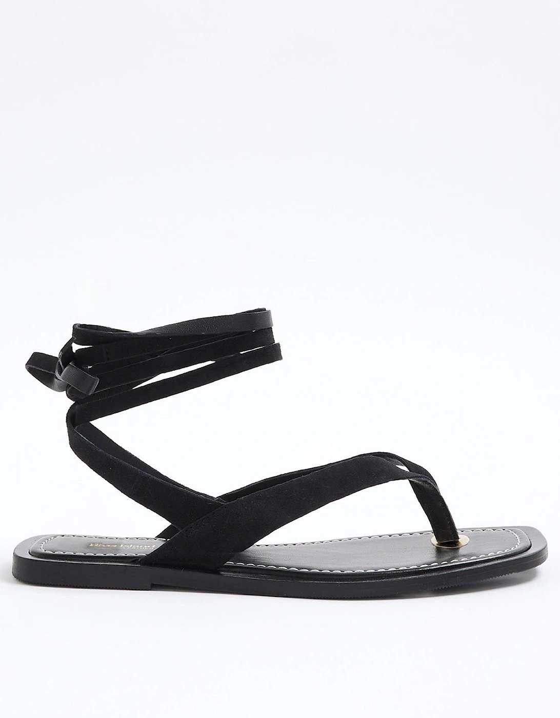 Leather Tie Up Flip Flop Sandals, 2 of 1