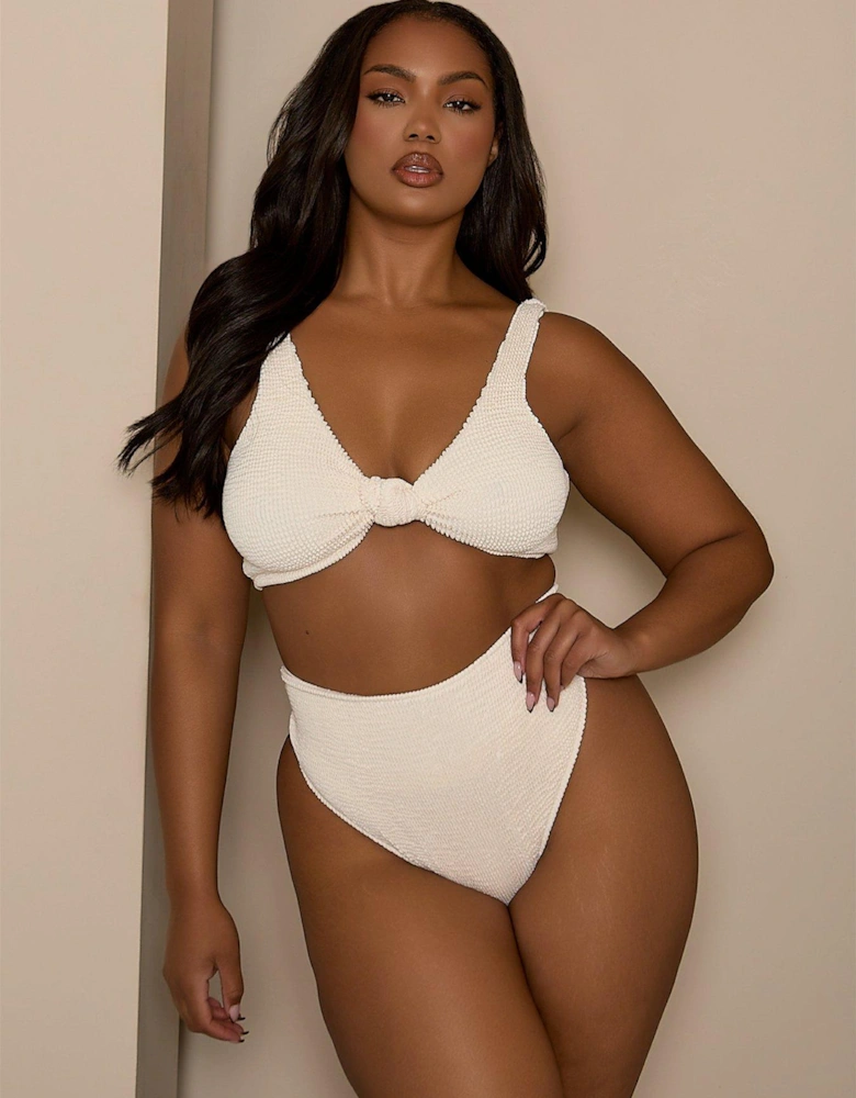 Curve Scrunch High Waist Bottom - Coconut