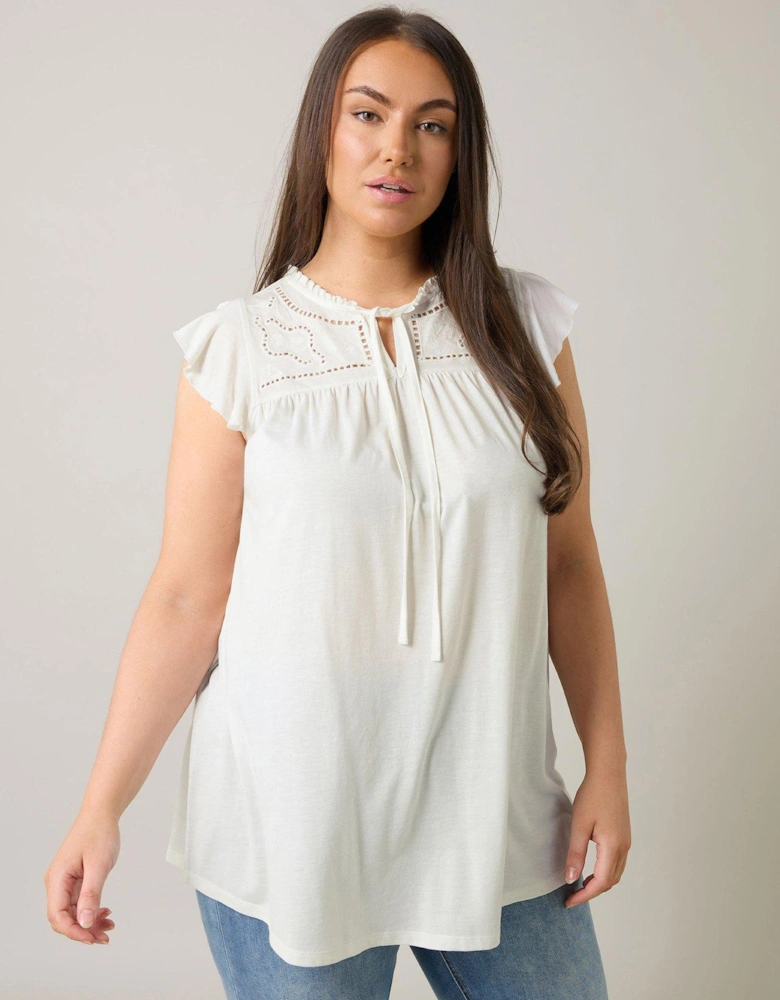 Cutwork Top - Ivory