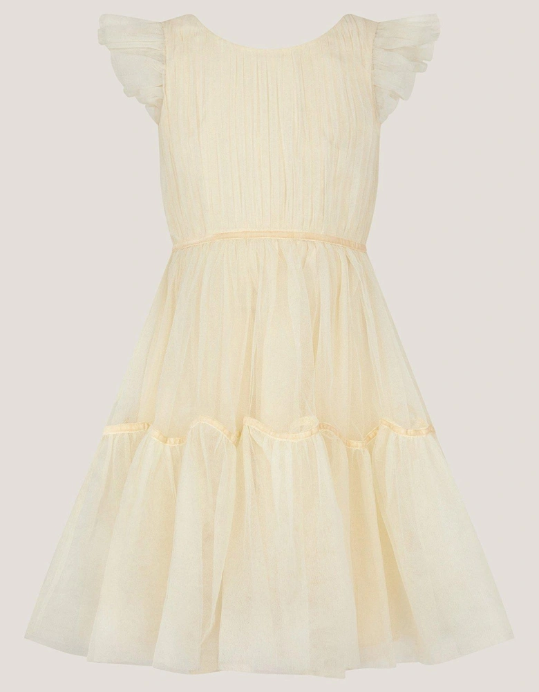 Girls Charlize Tulle Dress - Champagne