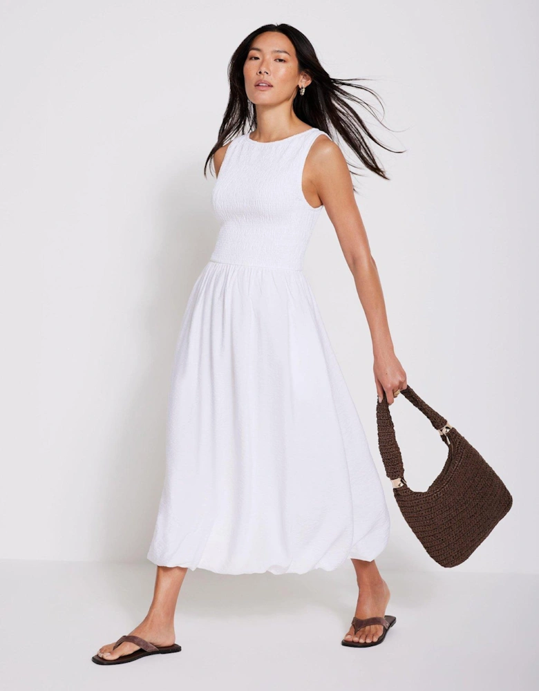 Bubble Hem Midi Dress