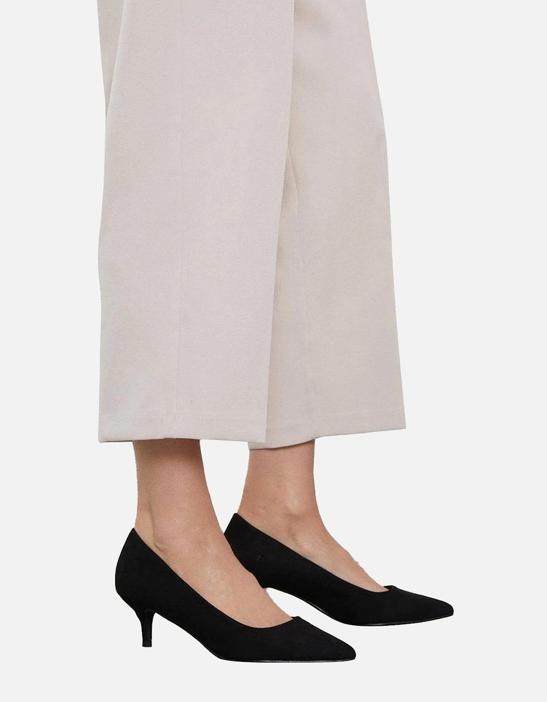 Womens/Ladies Dove Kitten Heel Court Shoes