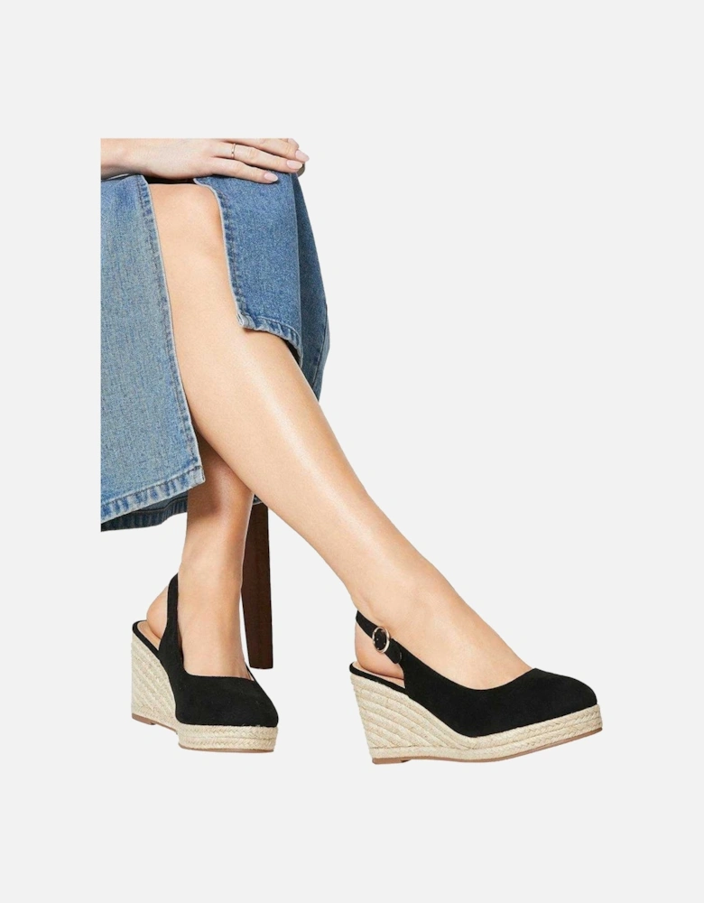Womens/Ladies Riya Sling Back Wide Wedge
