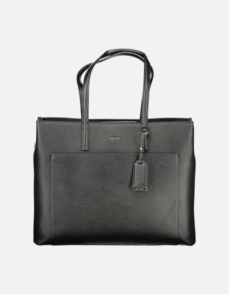 Elegant Handbag with Contrasting Accents Women - Black
